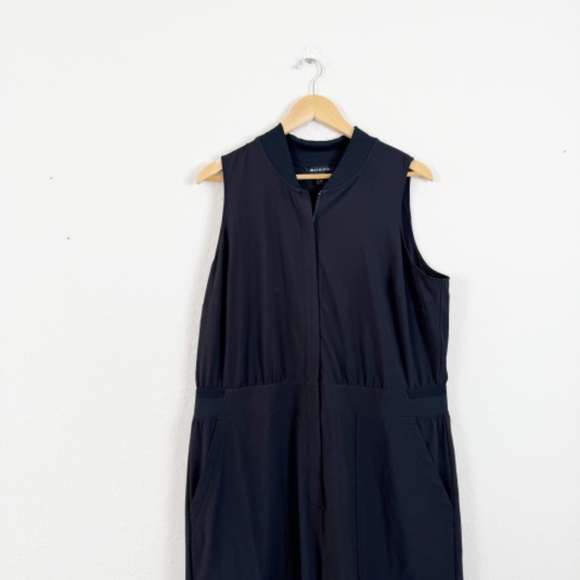 Athleta Brooklyn Black Utility Jumpsuit Size 16 - Picture 2 of 6